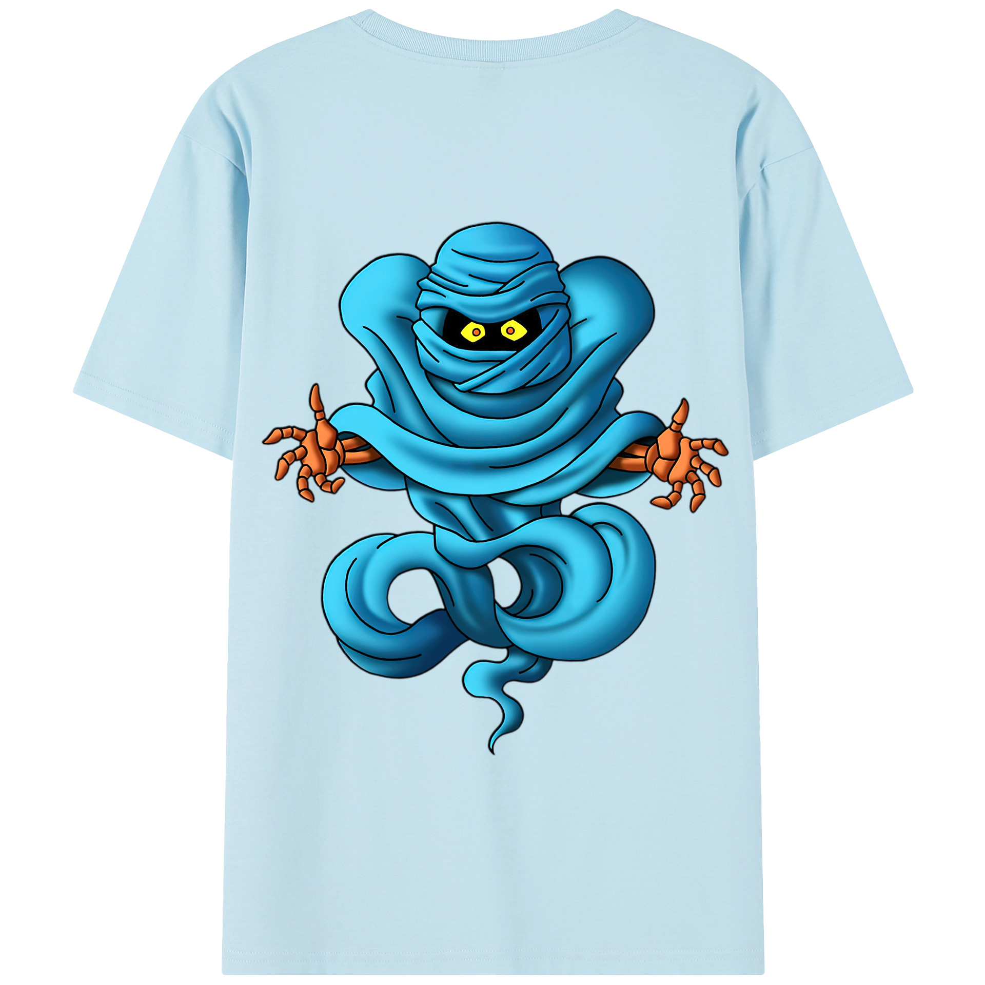（画像用） ドラゴンクエスト Doragon Kuesuto Dragon Quest 綿100％半袖Tシャツ（背面プリント）